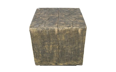 Brutalist Style Cube Table