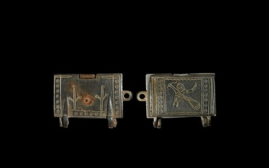 Byzantine Hinged Box Pendant with Bird