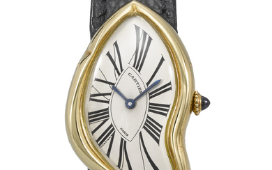 CARTIER. A RARE AND UNUSUAL 18K GOLD LIMITED EDITION ASYMMETRICAL...