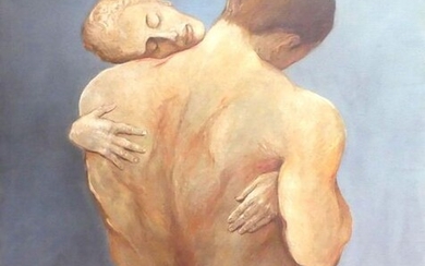 CATHIAND, Nude Bust, Head on the shoulder, oil on canvas, signed lower right, 73 x 60 cm