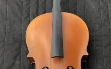 CELLO OR BASS (?) WITH PAPER LABEL COPY OF ANTONIUS
