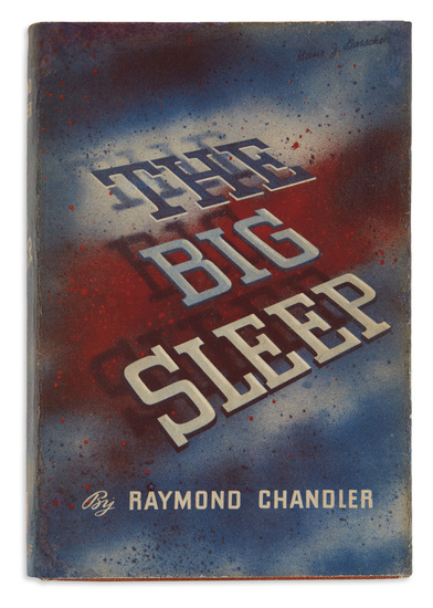 CHANDLER, RAYMOND. The Big Sleep. 8vo, publisher's orange cloth stamped in blue, light...