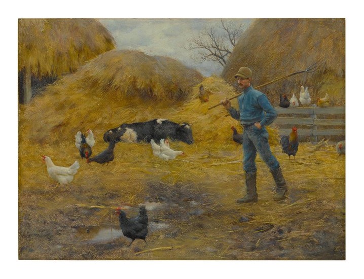 CHARLES COURTNEY CURRAN | IN THE BARNYARD