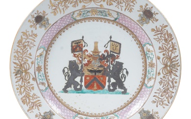CHINESE EXPORT ARMORIAL CHARGER FOR THE BELGIAN MARKET, QIANLONG Diameter: 12 3/4 in. (32.4 cm.)