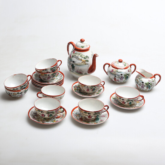 COFFEE SERVICE, 12 parts, porcelain, probably Japan, 20th century.