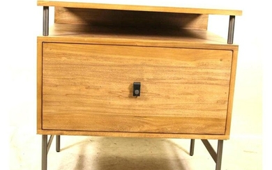 CONTEMPORARY WOODEN SIDE TABLE WITH ONE DRAWER