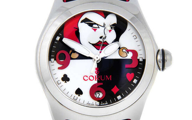 CORUM - a limited edition gentleman's stainless steel Bubble Joker wrist watch.