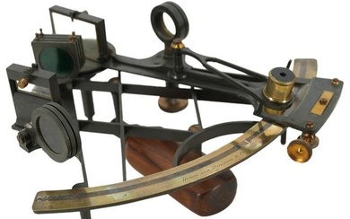 Canadian Hearn And Harrison And Co Sextant W/ Wood Box