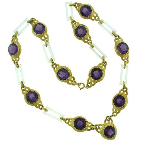 Cartier Amethyst Horn Yellow Gold Necklace