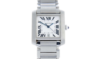 Cartier - a Tank Française bracelet watch, 28x32mm.