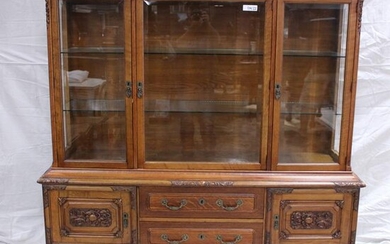 Carved Ball & Claw Vitrine / Display Cabinet