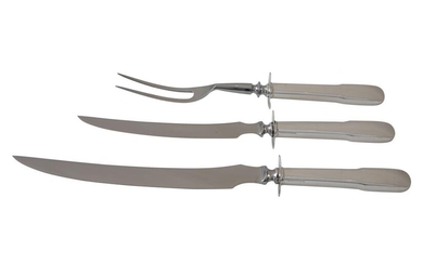 Carving knives and serving fork | Drei Vorlegeteile Silber
