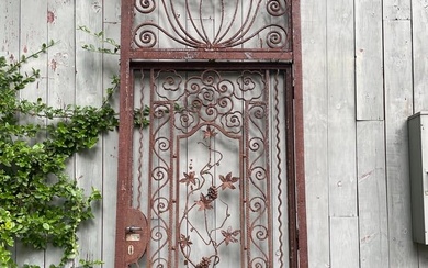 Cast and Wrought Iron Art Deco Door