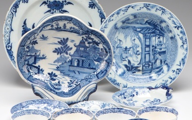 Caughley Porcelain with Delft and Other Tableware, 18th to Early 19th Century