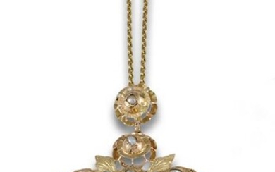 Chain and antique cross pendant