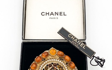 Chanel Gripoix And Pearl Brooch