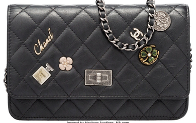 Chanel Limited Edition Black Lucky Charms Wallet on Chain...