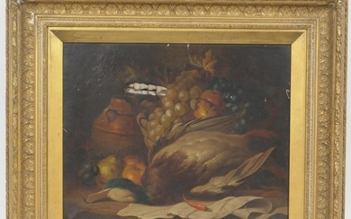 Charles Thomas Bale (1845-1925), Still life with game and fr...