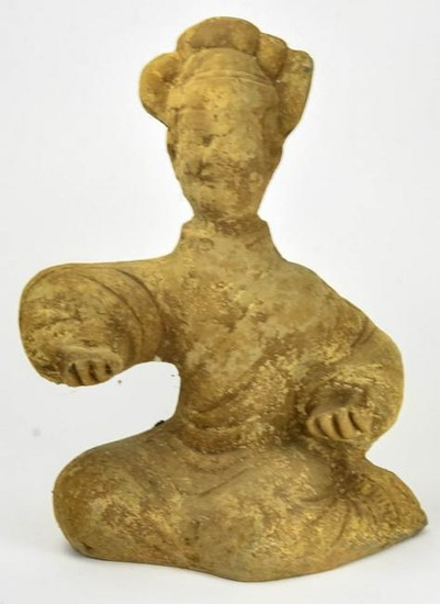 Chinese Archaic Pottery Stoneware Deity Statue