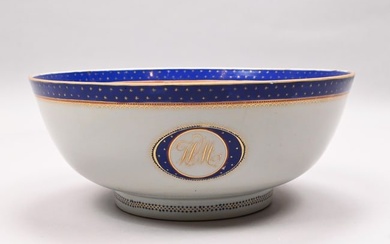 Chinese Export Porcelain Initialled Bowl