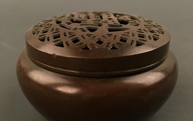 Chinese Openwork Cover Incense Burner