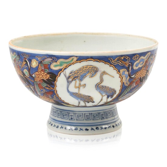 Chinese Porcelain Bowl With Herons.