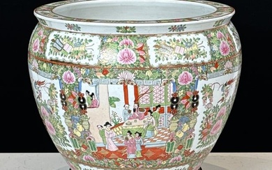 Chinese Porcelain Fish Bowl Planter