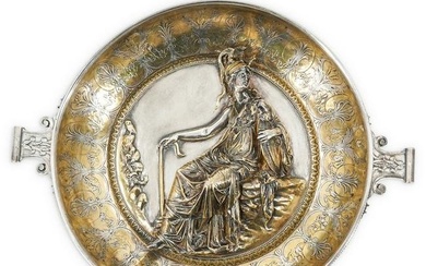 Christofle & Cie. Parcel Gilt Bronze "Minerva" Bowl