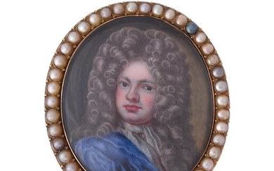 Circle of Charles Boit (Swedish 1663-1727), A gentleman, wearing blue coat