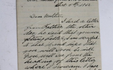 Civil War Letter with Jeb Stuart Cavalry Battle