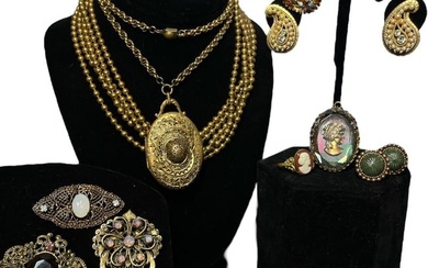 Collection Vintage Victorian Style Costume Jewelry
