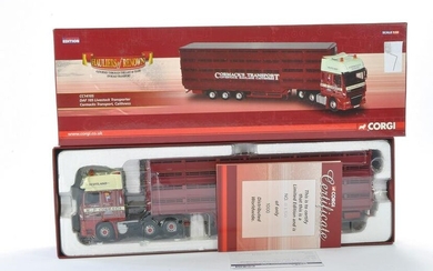 Corgi Model Truck Issue comprising No. CC14105 DAF 105 Livestock Transporter in the livery of