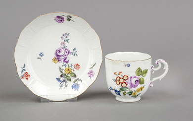 Cup and saucer, Meissen, 18th cen