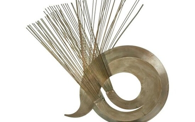 Curtis Jere Modern Kinetic Mixed Metals Sculpture