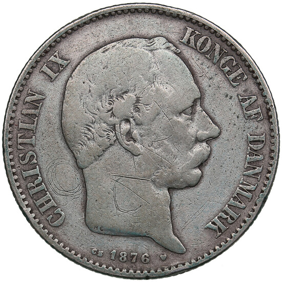 Denmark 2 Kroner 1876 - Christian IX (1863-1906)