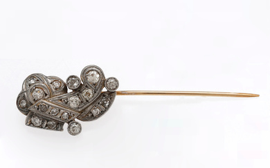 Diamonds tie pin, mid 20th Century.