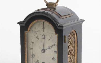 Diminutive George III Style Ebony Bracket Timepiece, Jump, London