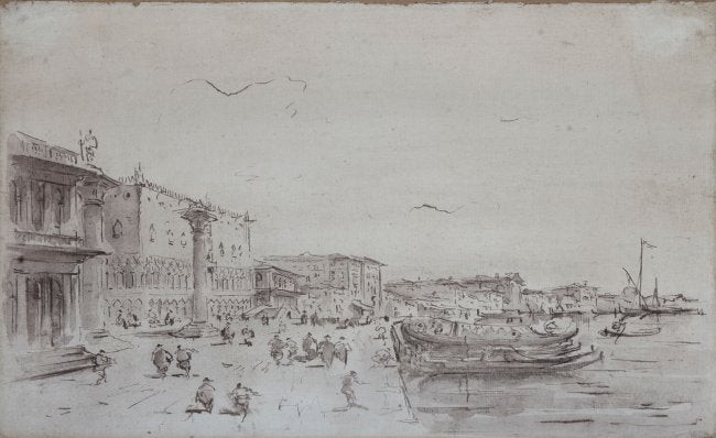 EARLY PAINTING OF VENICE IN THE STYLE OF GUARDI