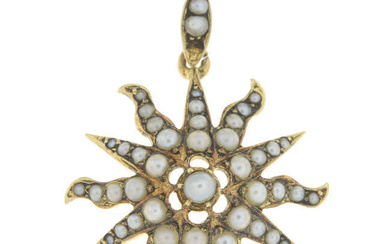 Early 20th century split pearl pendant
