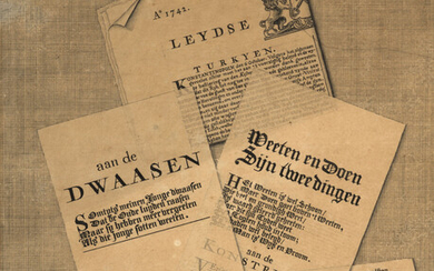 Ecole hollandaise, 1742 Trompe-l'œil aux imprimés et à la plume