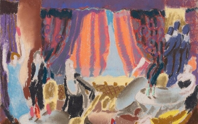 Edith Granger-Taylor, British 1887¬®1958 - The Police Raid, 1933; pastel on paper, 24 x 32 cm (ARR) Provenance: Gillian Jason Gallery, London; private collection, UK