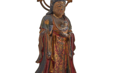 Edo period (1615-1868), 18th/19th century The figure standing in Chinese-style...