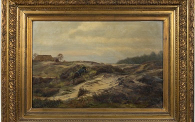 Edouard GEELHAND (1853-1938), oil on canvas Landscape with hunter, signed