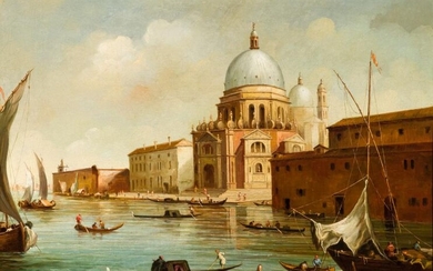 Escuela Italiana Antigua. Vista de Venecia