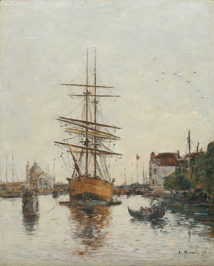 Eugène Boudin (1824-1898) Venise, Le Quai de la Giudecca