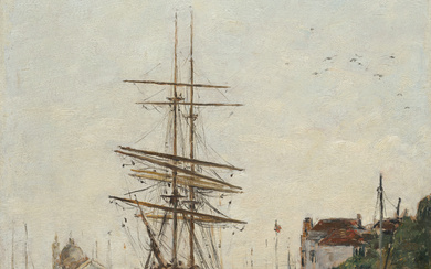 Eugène Boudin (1824-1898) Venise, Le Quai de la Giudecca