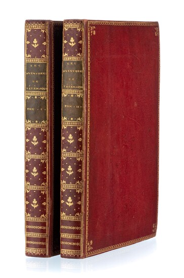 FÉNELON. Les Aventures de Télémaque. Paris, de l'imprimerie de Monsieur (Imp. Didot le Jeune), 1785. 2 vol. grand in-4, relié plein m
