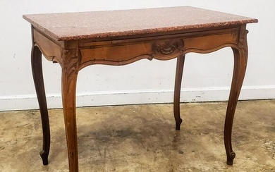 FRENCH MARBLE TOP CONSOLE TABLE, 20TH C.