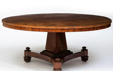 Fine George IV Carved Mahogany Circular Dining Table