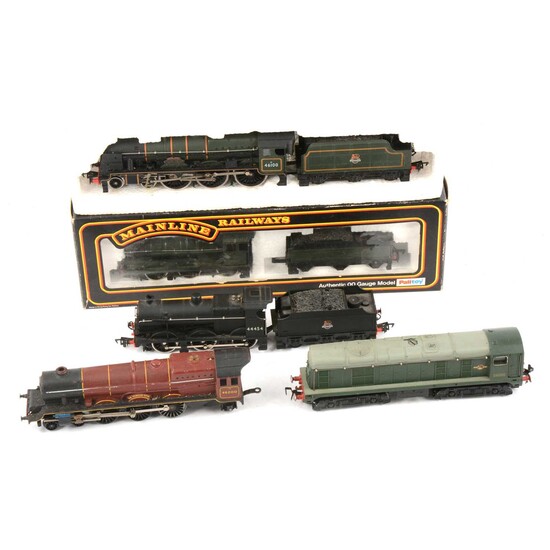 Five OO gauge model railway locomotives